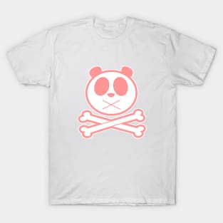 Panda Cross Bone - Pink T-Shirt